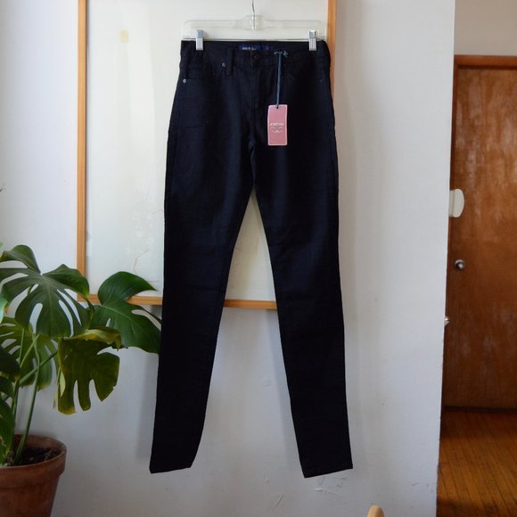 New with Tags NWT 9'' High Rise Skinny Just USA Black Jeans Size 5 - Picture 1 of 7